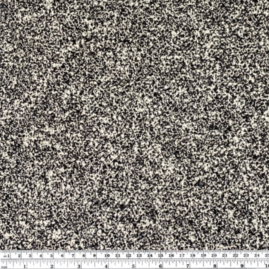 Cotton Upholstery - Designer Remnant - Black/Ivory