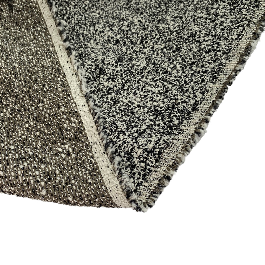 Cotton Upholstery - Designer Remnant - Black/Ivory