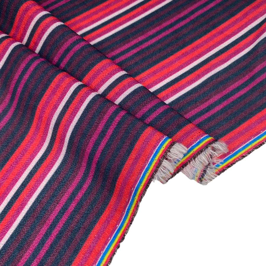 Striped Lightweight Polyester Crêpe - 60”