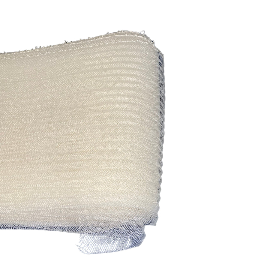 Pleated Crinoline Horse Hair with Gathering Thread - 7” Wide - Ivory