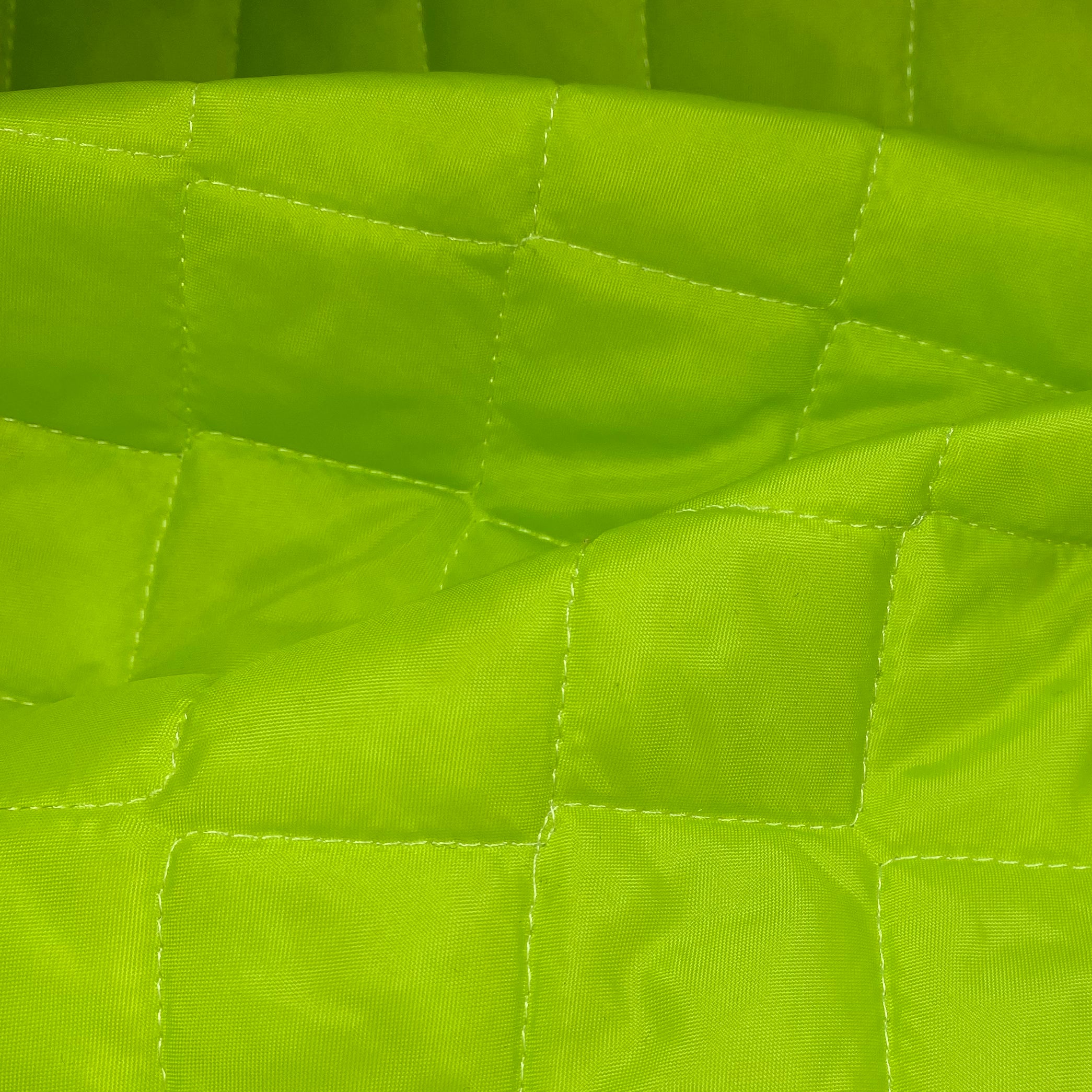 Quilted Nylon - Square - Neon Yellow