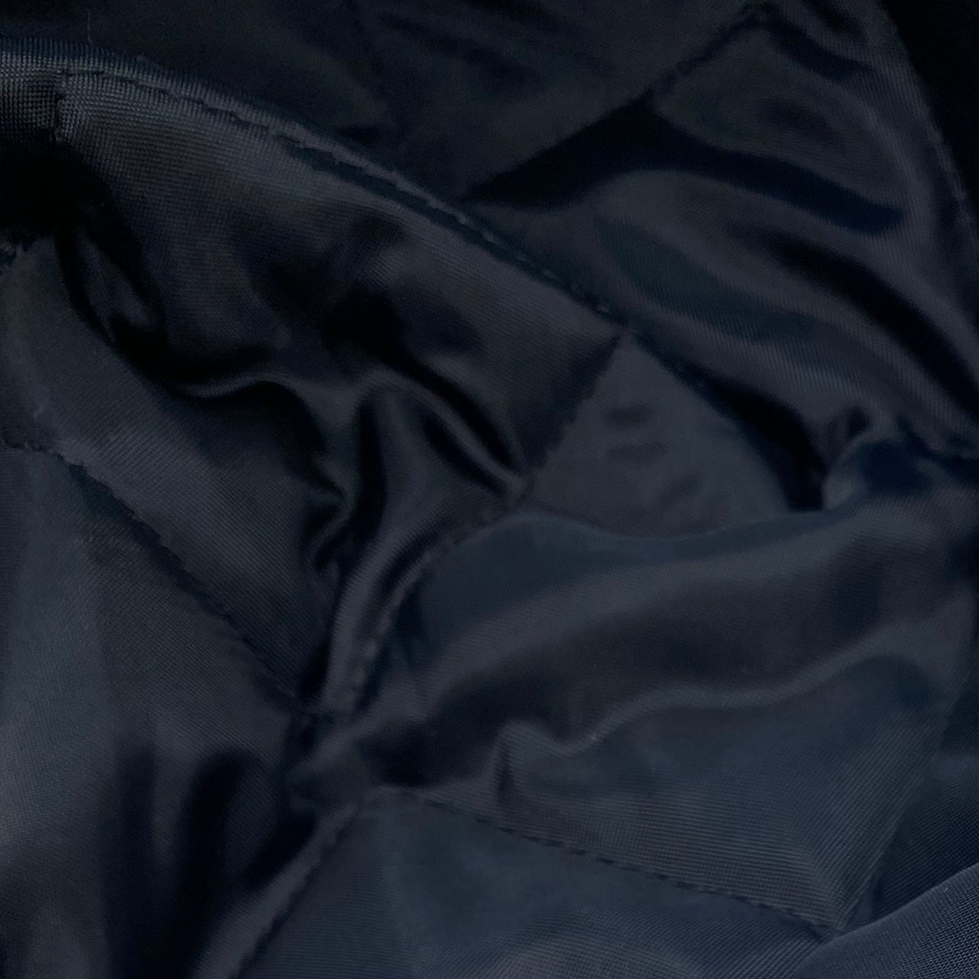 Double Sided Quilted Nylon - Squares - Black