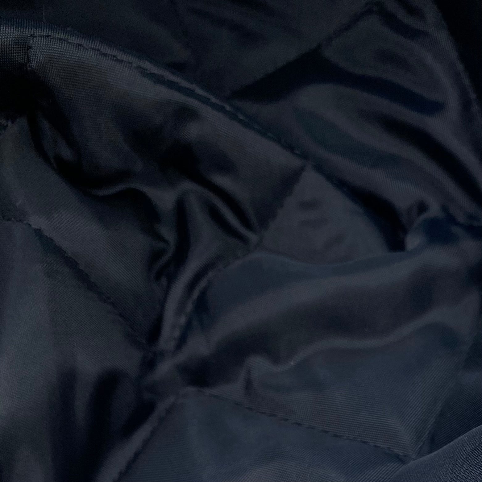 Double Sided Quilted Nylon - Squares - Black
