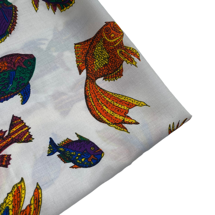 Printed Cotton - Fish - Remnant
