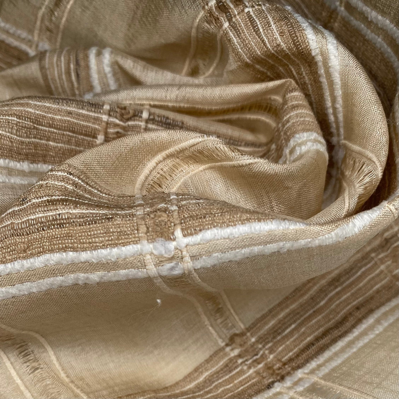 Hand Loomed Plaid Raw Silk
