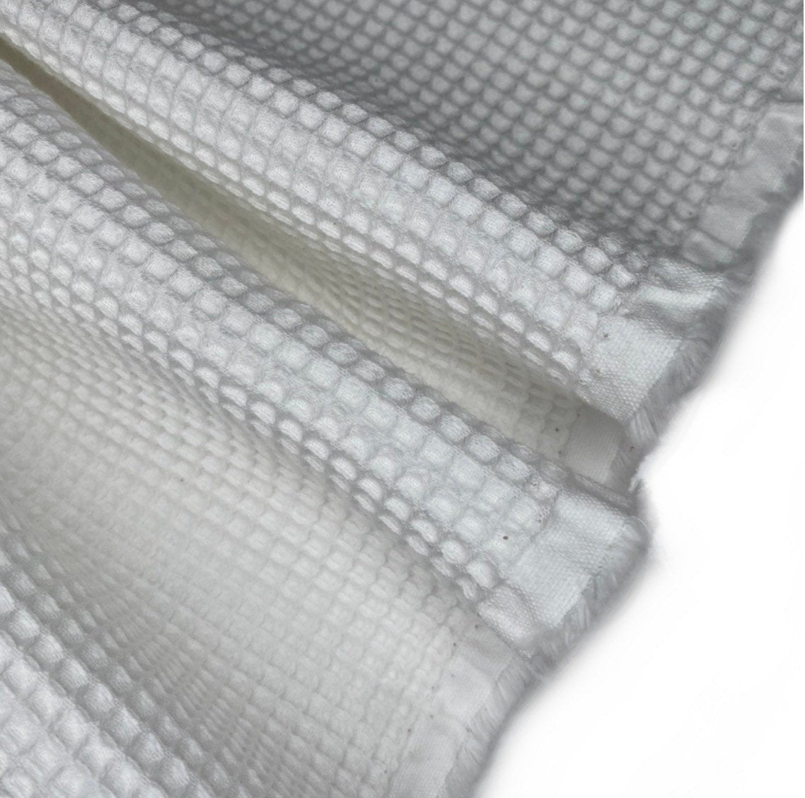 Waffle Weave Cotton - Unwashed - 44” - White
