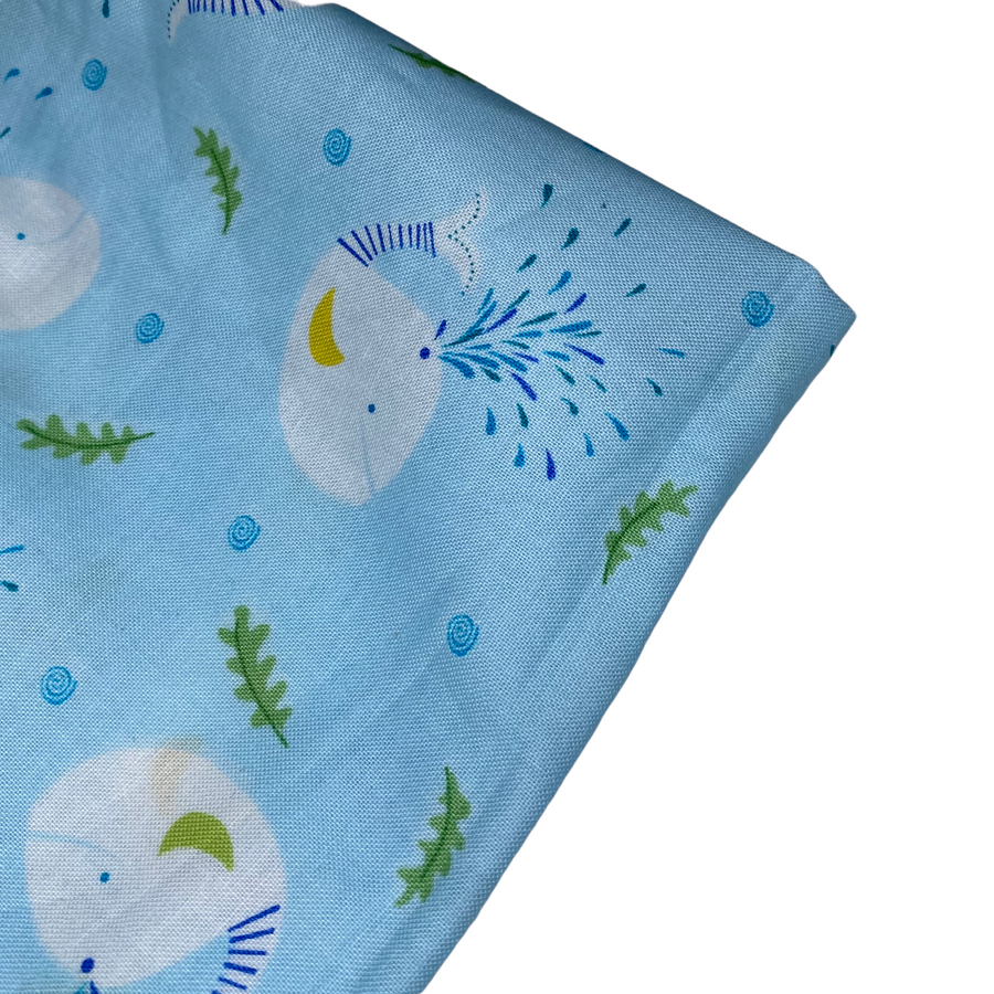 Quilting Cotton - Whales - Blue