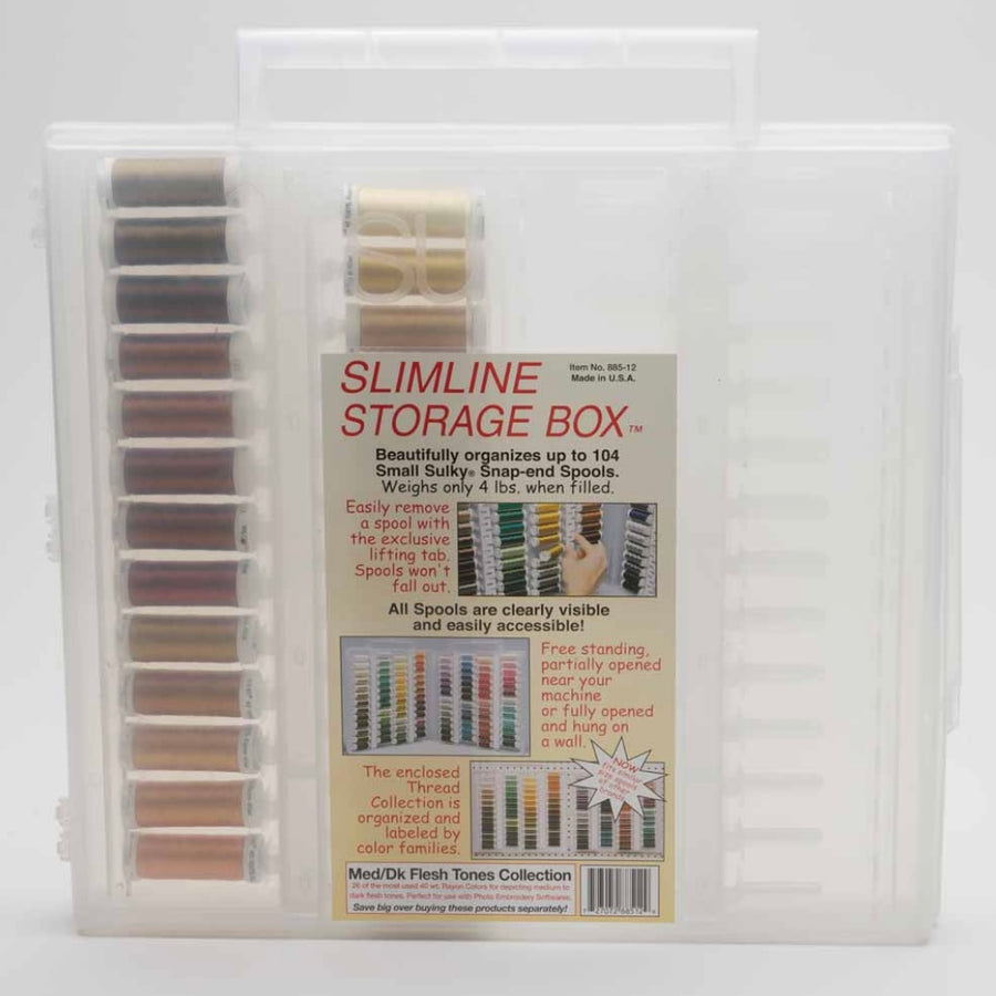 Slimline Rayon Thread Assortment - Med/Dark Fleshtones