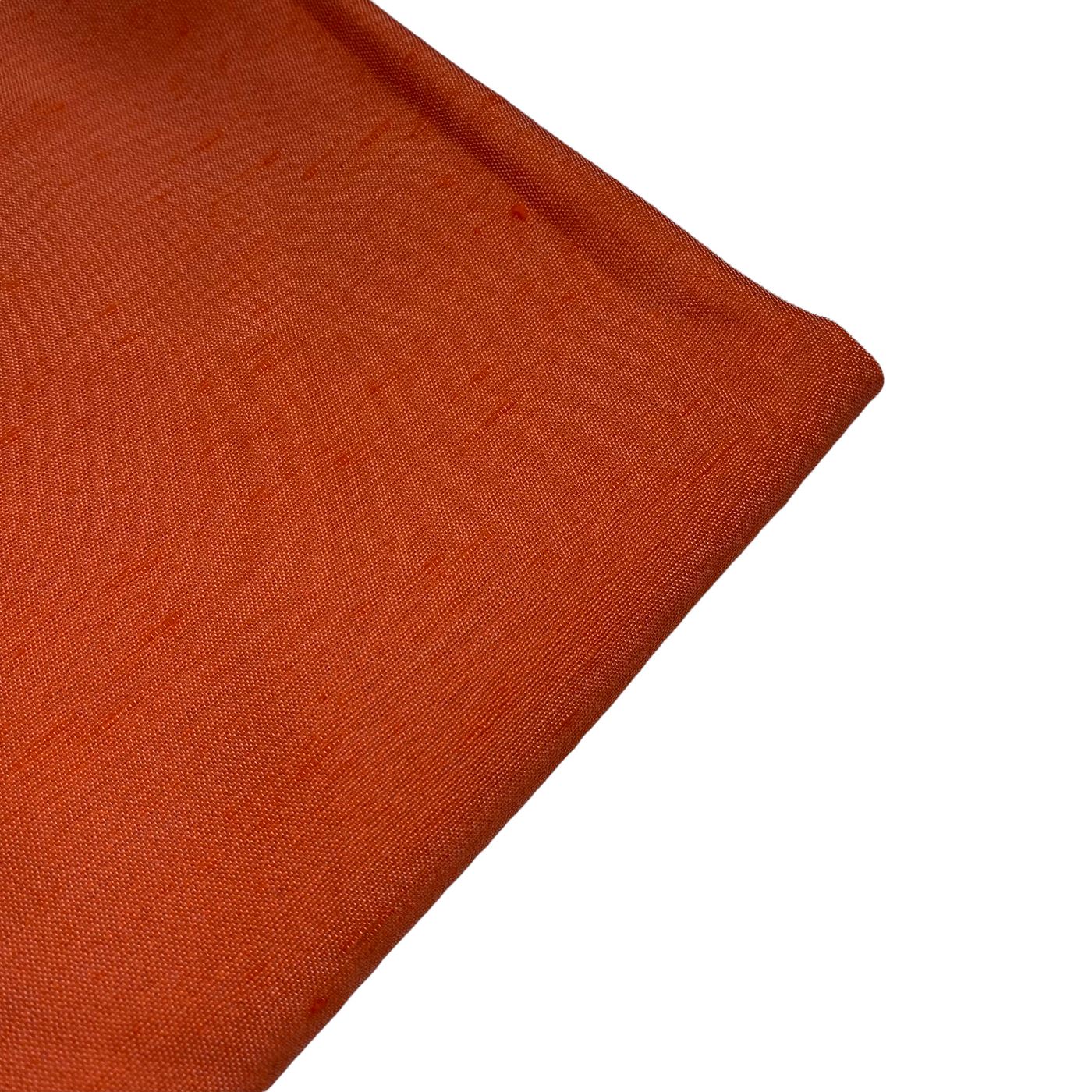 Polyester Shantung Satin - 48” - Orange/White