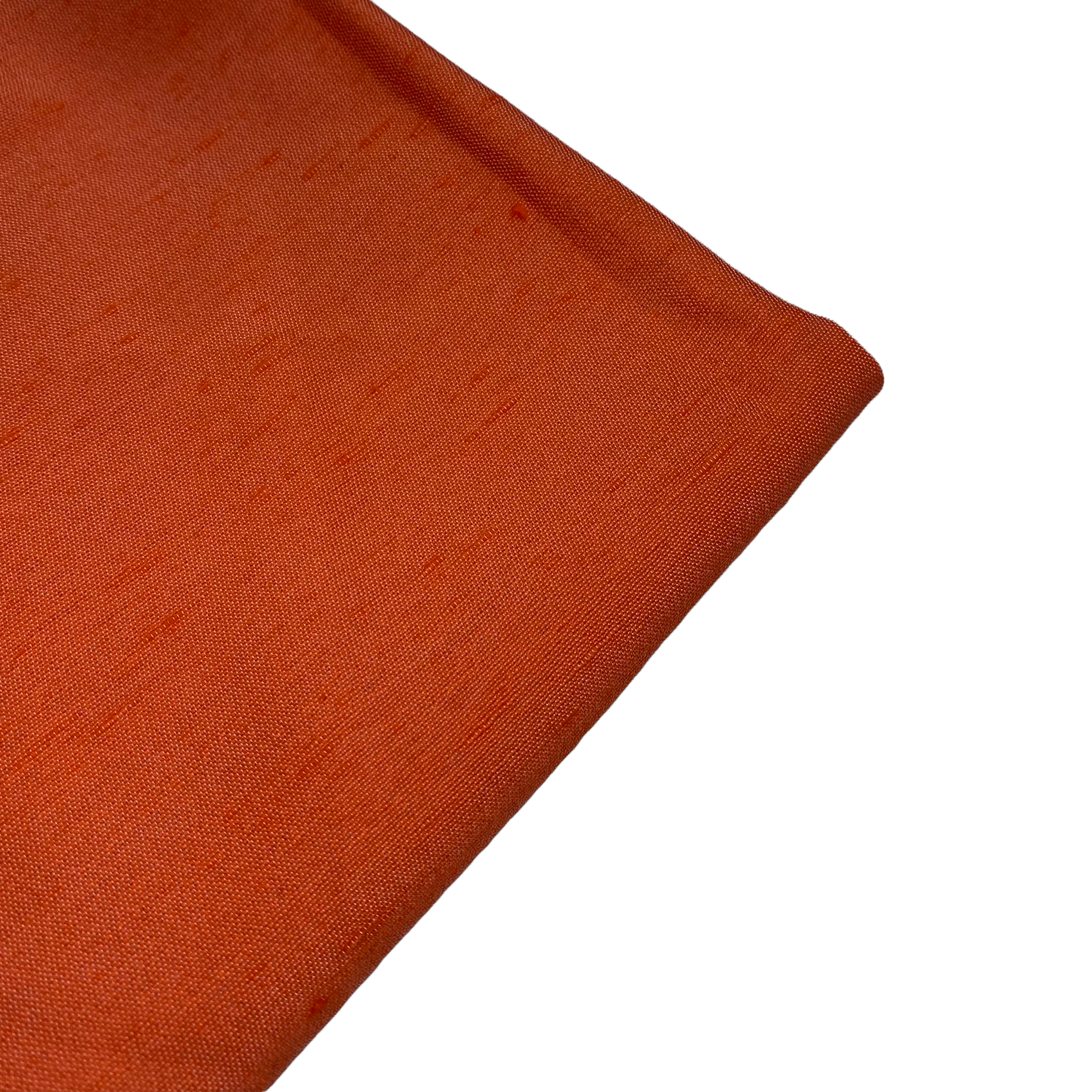 Polyester Shantung Satin - 48” - Orange/White