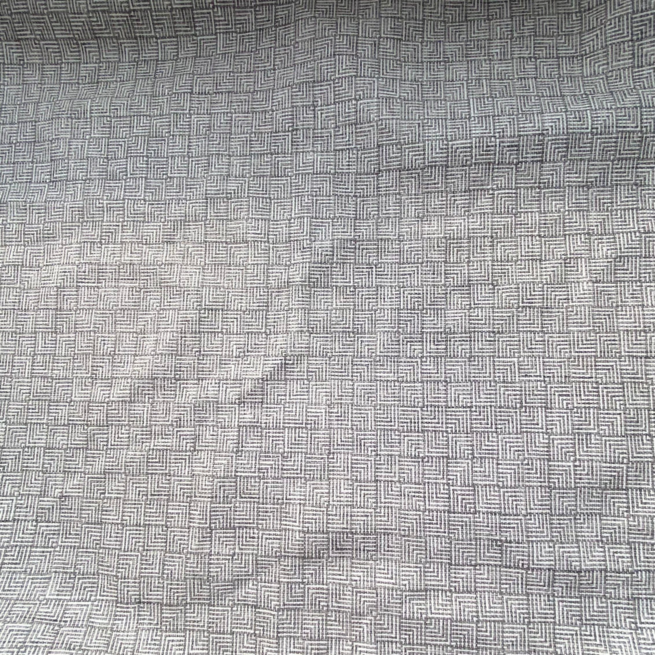 Patterned Upholstery - Designer Remnant - Ivory/Grey