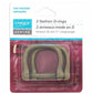 Fashion Metal D-Rings - 25mm (1″) - Gunmetal - 2 pcs.