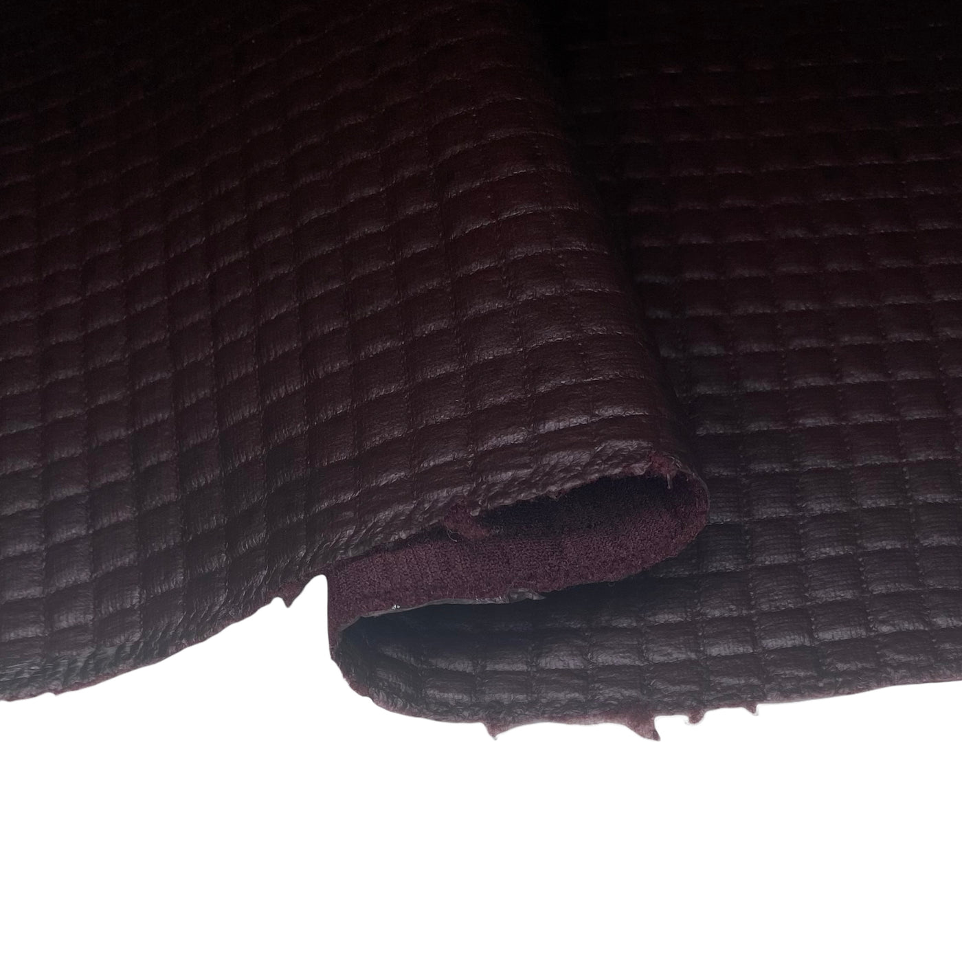 Embossed Square Stretch Vinyl - Burgundy