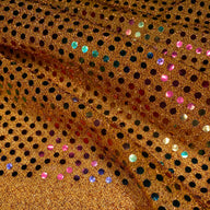 Faux Sequin Shiny Confetti Dot Knit - 44” - Orange/Rainbow