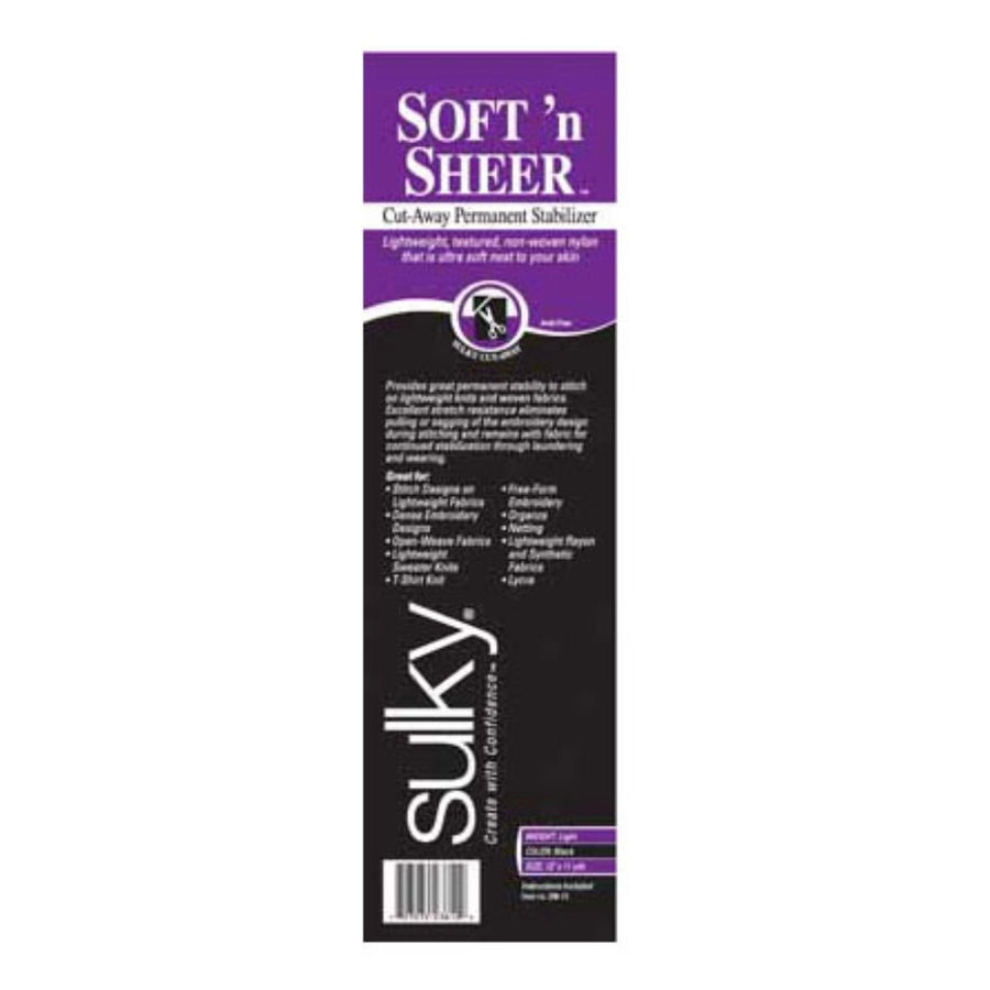 Cut-Away Permanent Stabilizer - Black - 12”x11yds