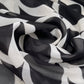Printed Polyester Chiffon - Circles - Black/White