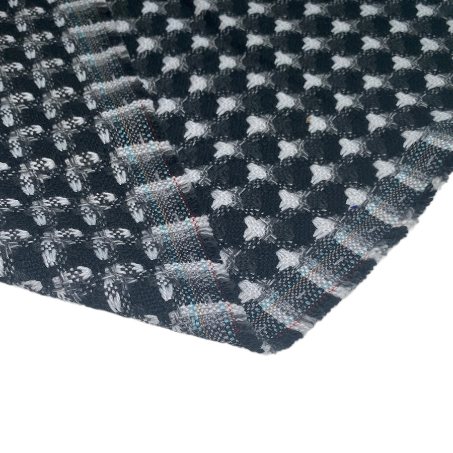 Woven Wool Coating - Black/White/Grey