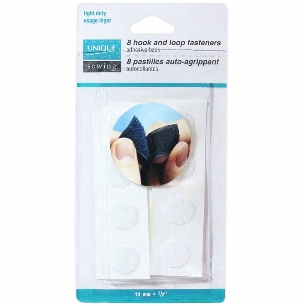 Light Self-Gripping Fasteners Small Dots - 14mm / 1/2” - Black - 8 sets