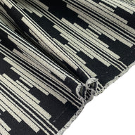 Patterned Upholstery - Designer Remnant - Black/Ivory