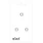 Plastic 2-Hole Button - 18mm / 28L - White - 3 count