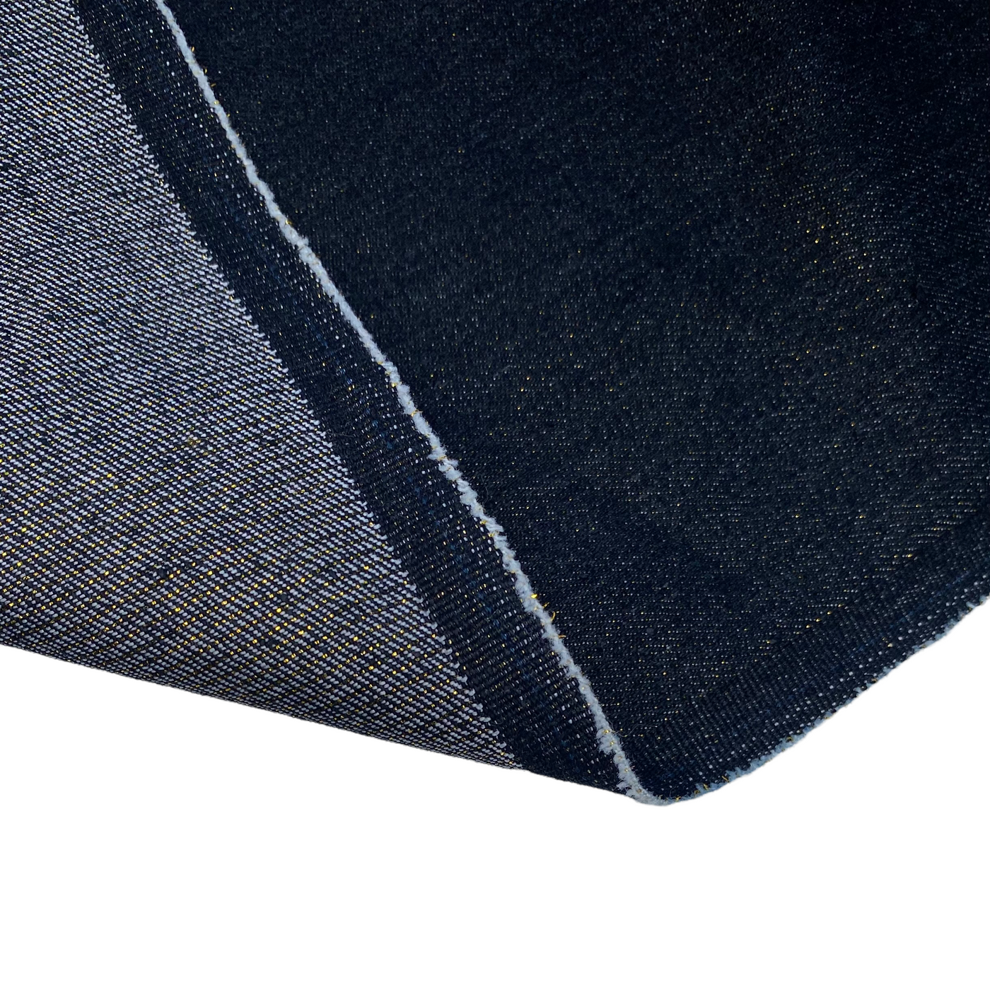 Cotton Twill Denim - 8oz - Black/Gold