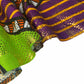 African Printed Cotton - Metallic Gold - Multi-Colour / Green/Purple