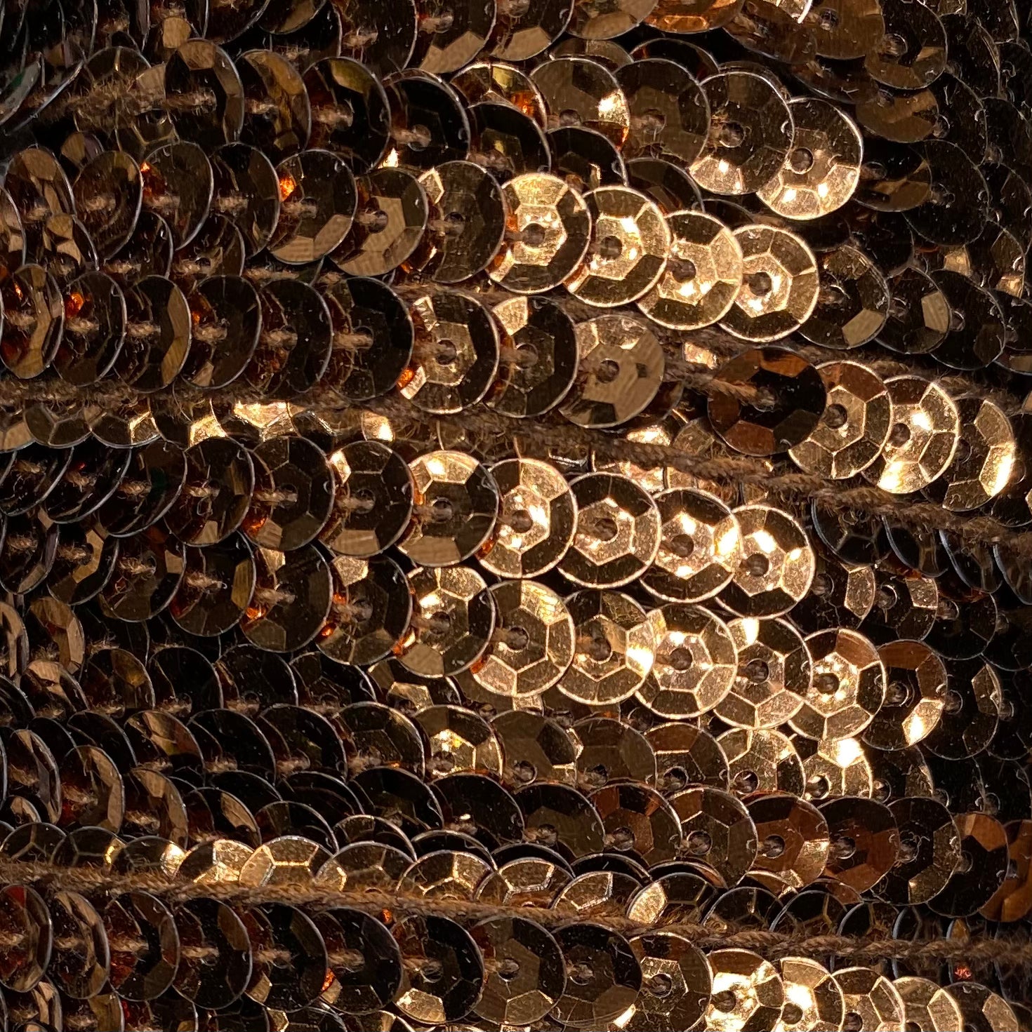 Flat Sequin Trim - Brown