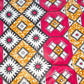 Waxed African Printed Cotton - Veritable - Multi-Colour / Pink