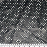 Lasercut Stretch Faux Leather - Black
