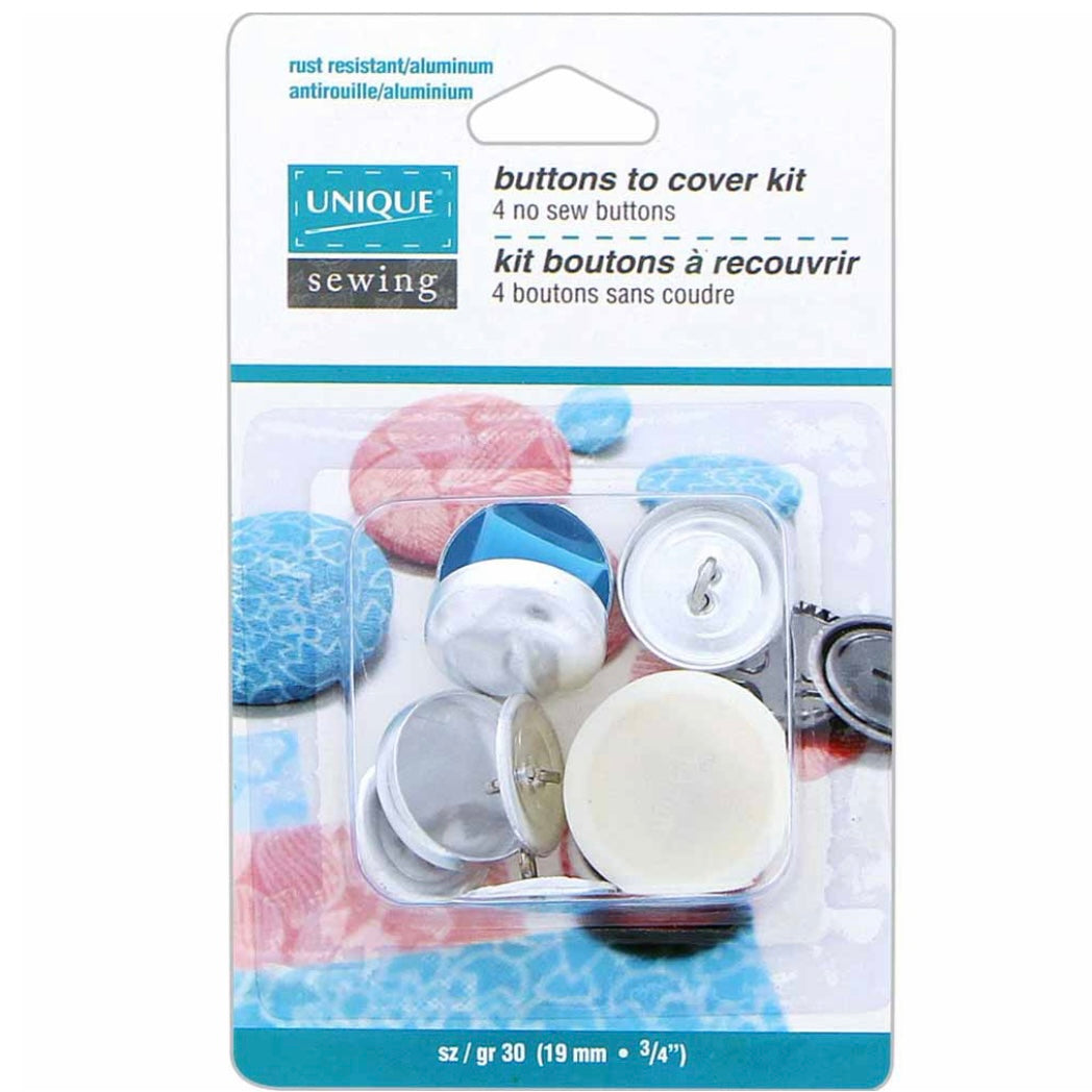 Buttons to Cover Kit with Tool - Size 60- 38mm (1 1/2″) - 1 set