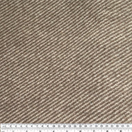Diagonal Striped Wool Coating - Cream/Beige
