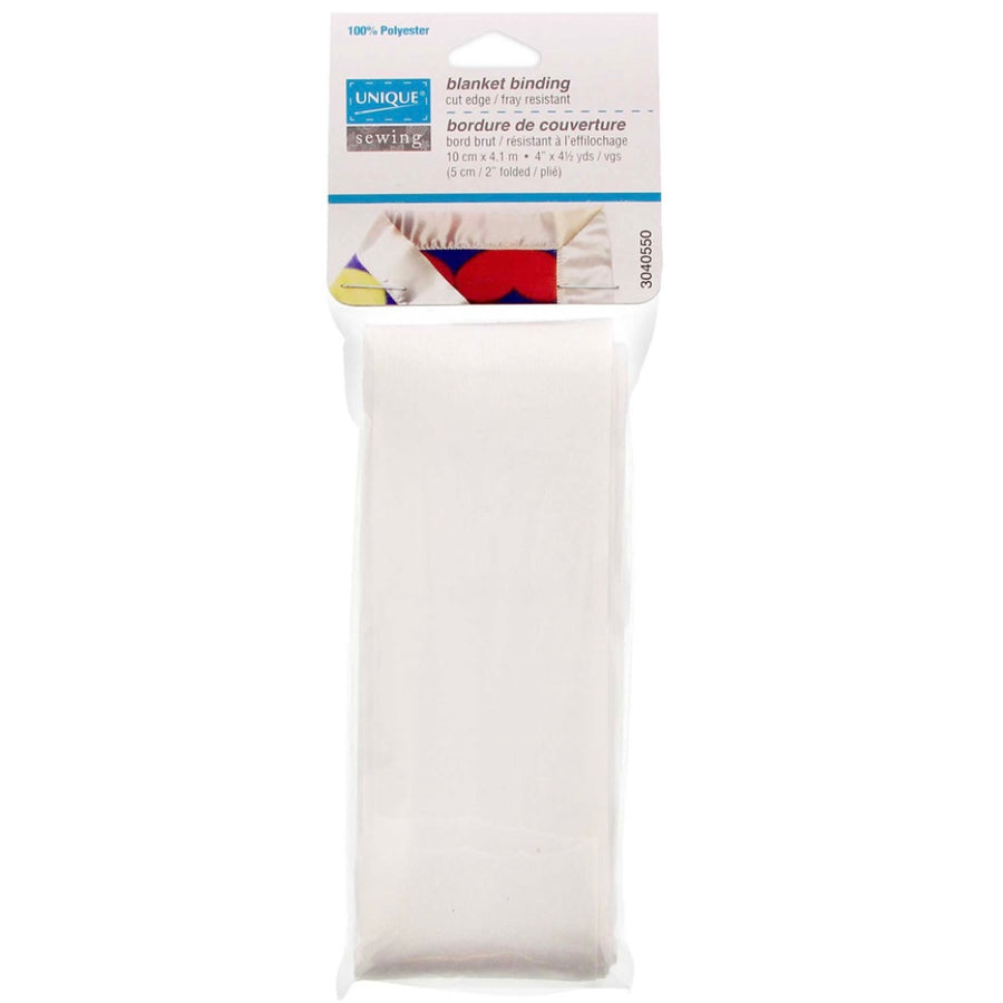 Satin Blanket Binding - 10cm x 4.1m - White