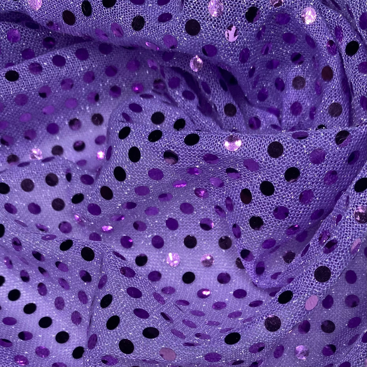 Faux Sequin Shiny Confetti Dot Knit - 44” - Lavender