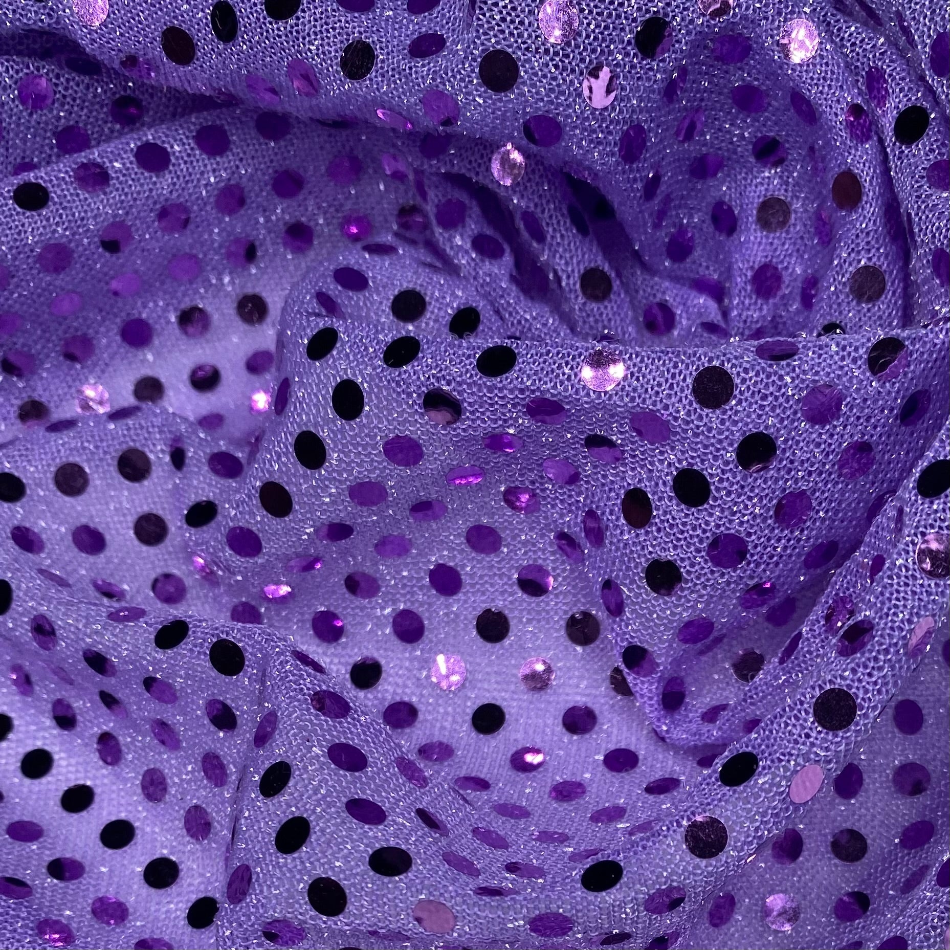 Faux Sequin Shiny Confetti Dot Knit - 44” - Lavender
