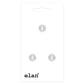 Plastic 2-Hole Button - 12mm / 20L - White - 4 count