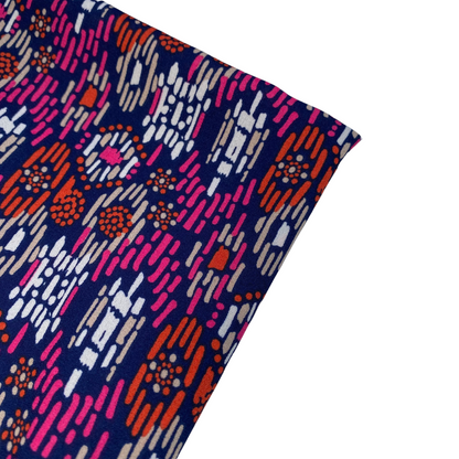 Printed Polyester Chiffon - 60” - Pink/Purple/Orange