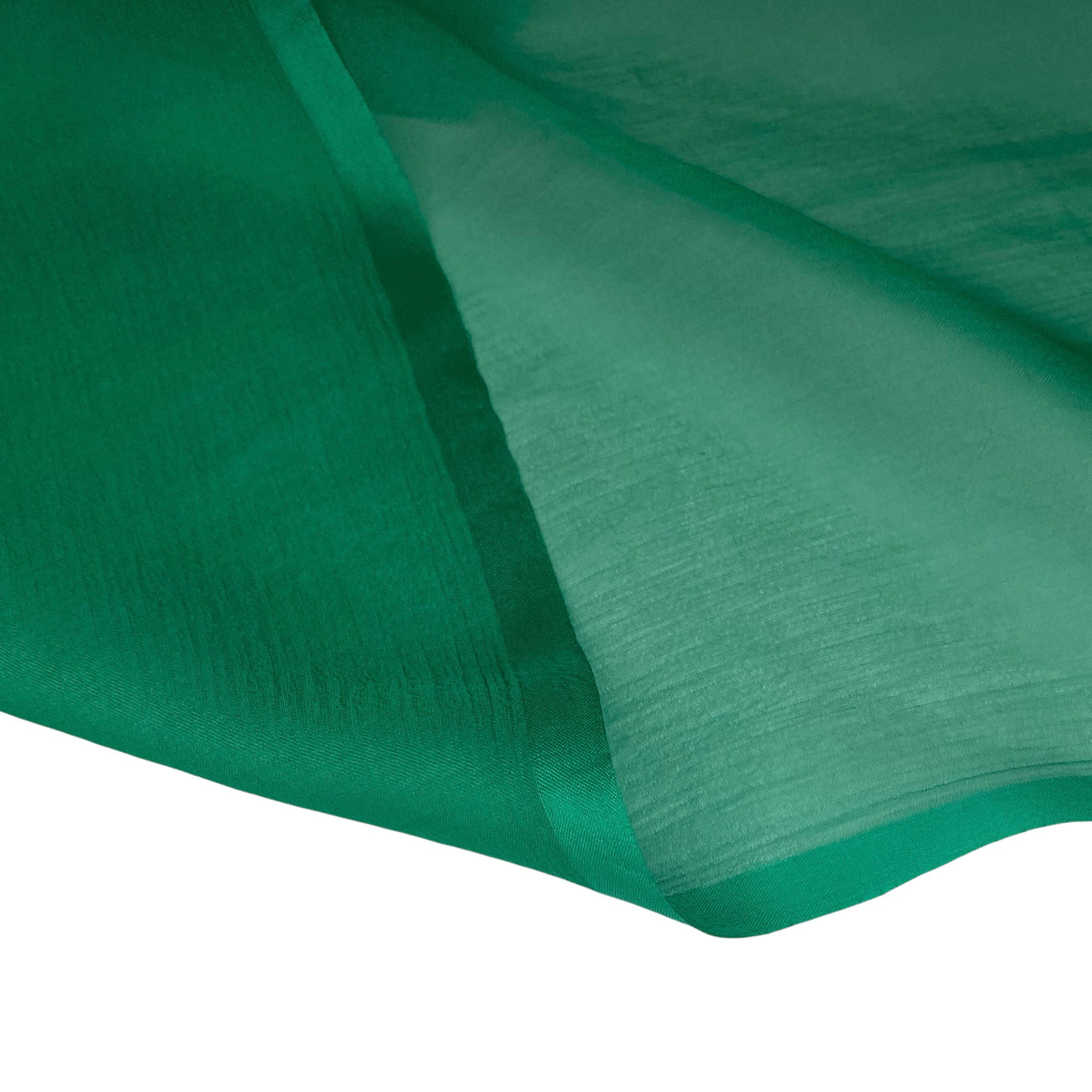 Ombré Crinkled Silk Chiffon - 44" - Green