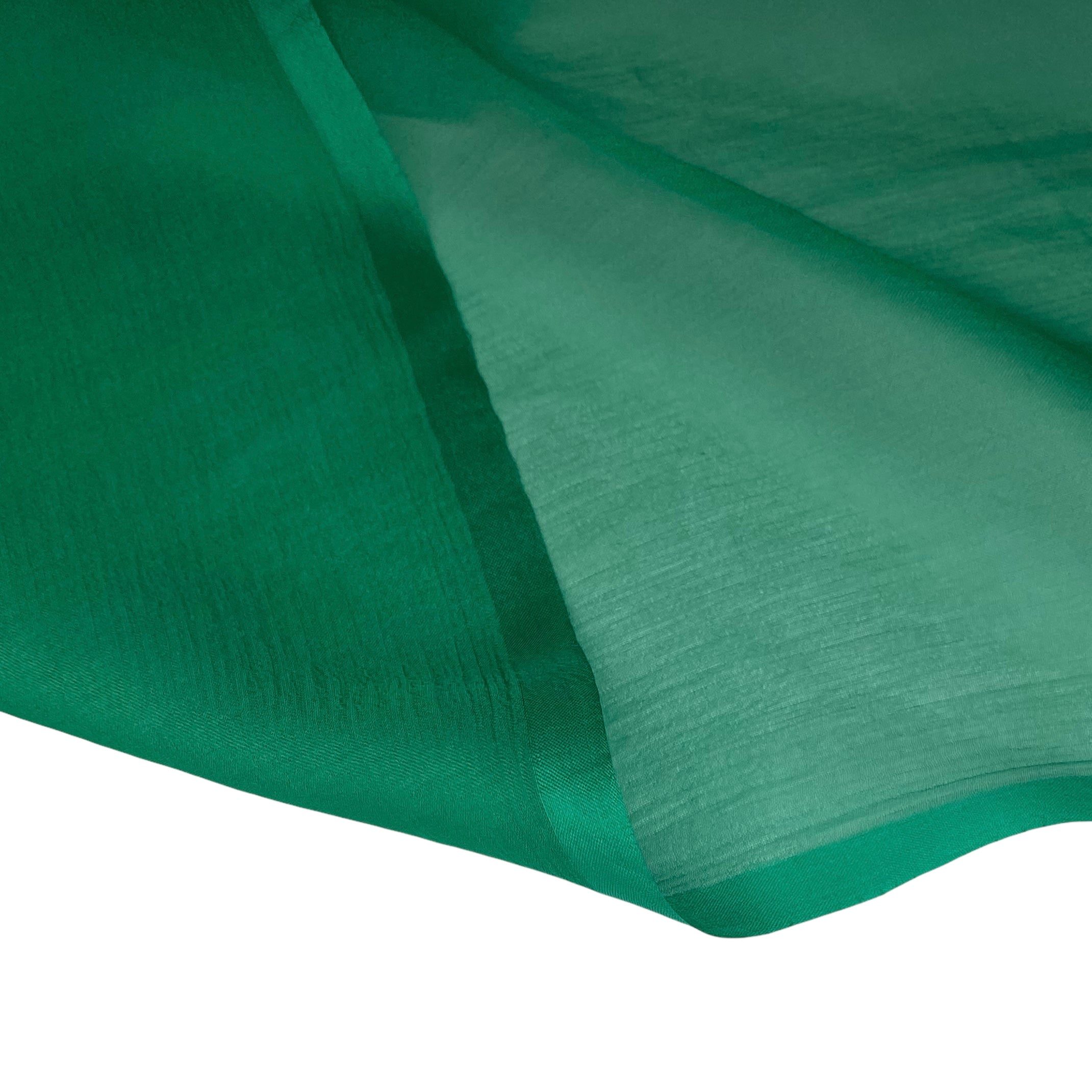 Ombré Crinkled Silk Chiffon - 44" - Green