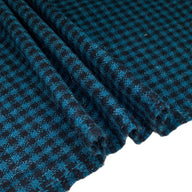 Wool Plaid Coating - Blue/Black