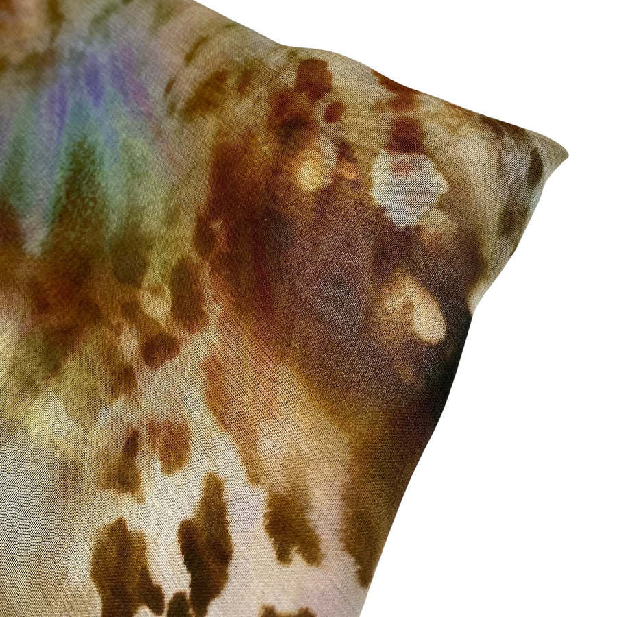 Printed Silk Chiffon - Abstract Animal Print - Brown/Green