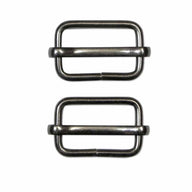Metal Slide Buckle - 32mm (1 1/4″) - Gunmetal - 2 pcs