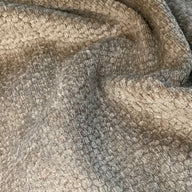 Patterned Velvet Upholstery - Designer Remnant - Beige