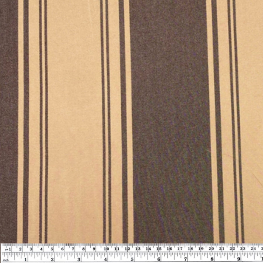 Sunbrella Striped Woven Upholstery - 48” - Brown/Beige