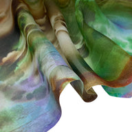 Printed Silk Chiffon - Abstract Animal Print - Brown/Green