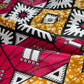 Waxed African Printed Cotton - Veritable - Multi-Colour / Pink