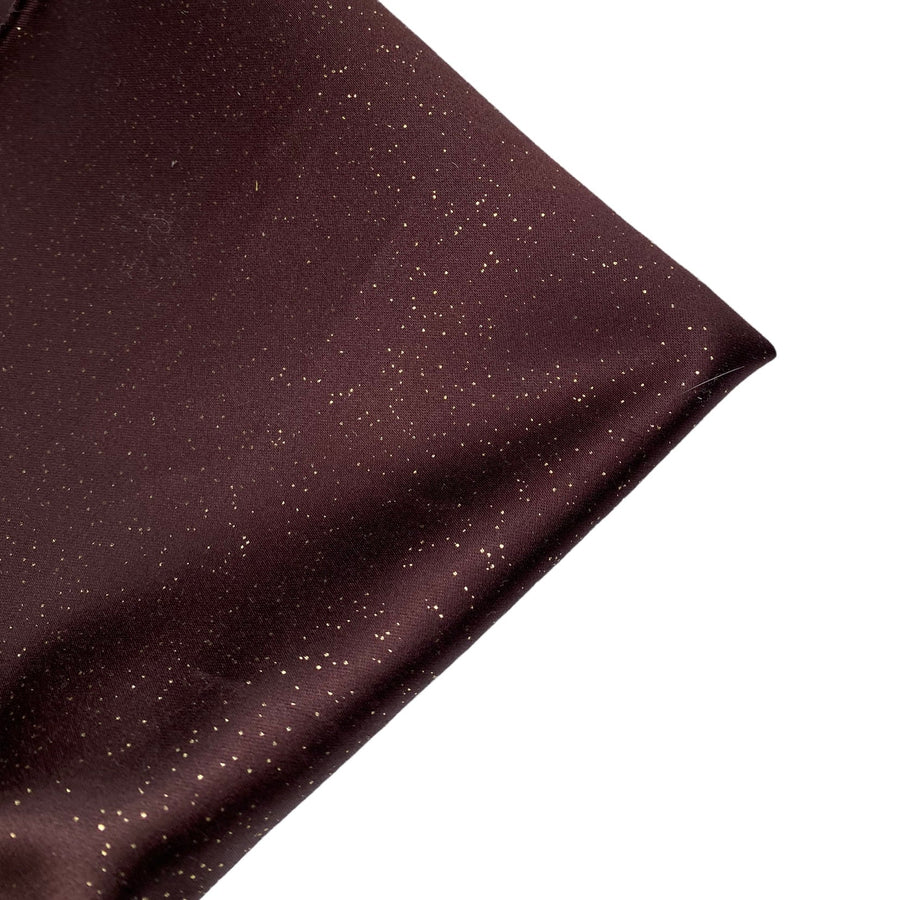 Sparkle Peau De Soie - Matte Satin - Dark Brown/Gold