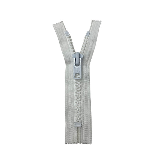 Regular Molded Tooth Zipper - YKK - 6” - White