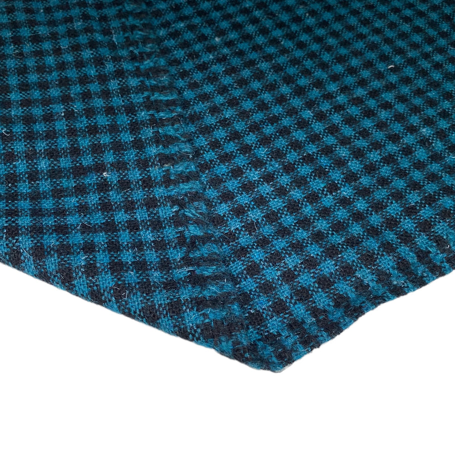 Wool Plaid Coating - Blue/Black