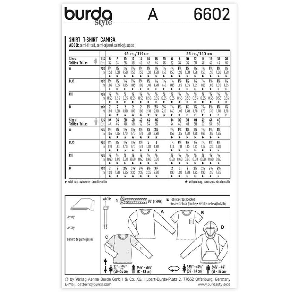 Burda Young 6602 - Top Sewing Pattern