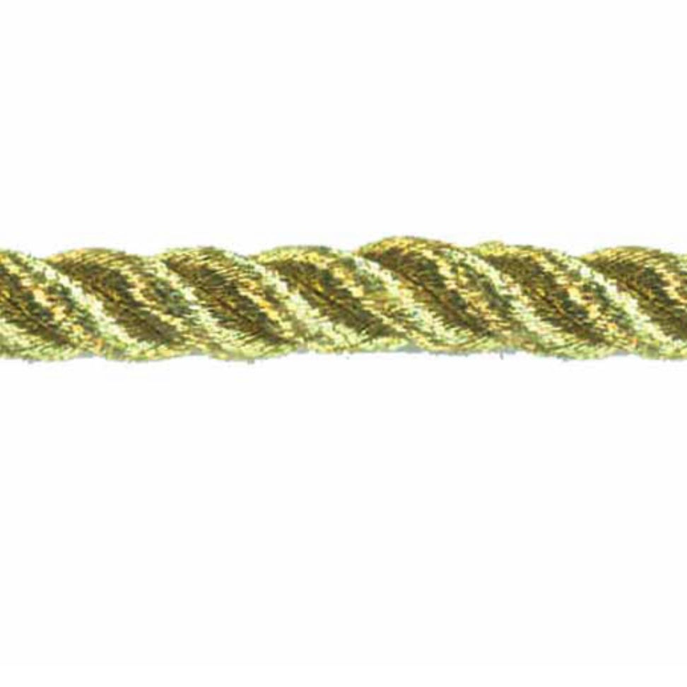 Metallic Twisted Cord - 2mm - Gold